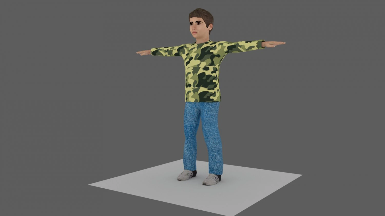 boy decent with face rigg obj fbx mb ma texture lowpoly game reday 3D Model .c4d .max .obj .3ds .fbx .stl .blend
