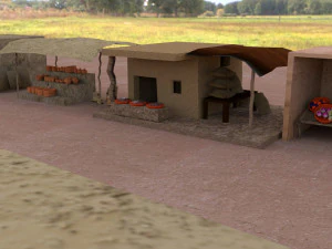 market village obj fbx mb ma texture lowpoly polygon mash game ready 3D Model