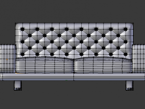 black leather couch 3Dモデル