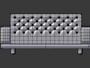black leather couch 3Dモデル