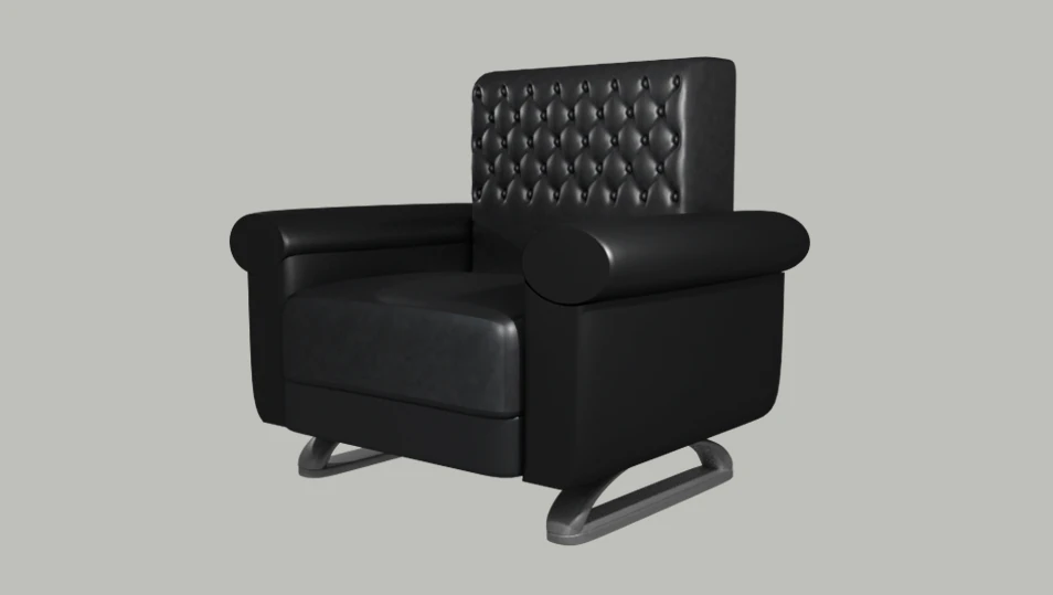 leather armchair 3D Model .c4d .max .obj .3ds .fbx .stl .blend 