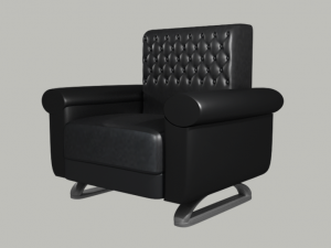 leather armchair 3D 모델