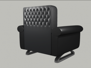 leather armchair 3D Модель