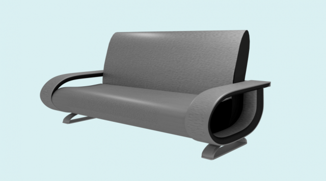 leather sofa 3D Model .c4d .max .obj .3ds .fbx .stl .blend 