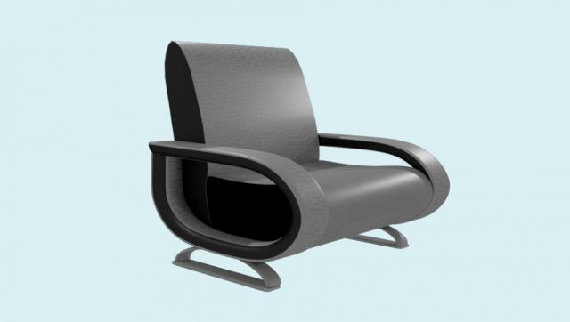 leather armchair 3D Model .c4d .max .obj .3ds .fbx .stl .blend 