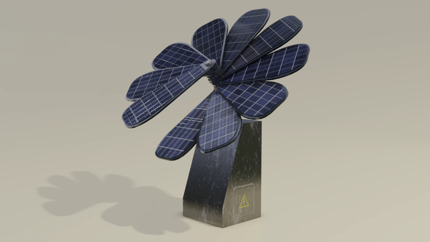 - solar battery 3D Model .c4d .max .obj .3ds .fbx .stl .blend 