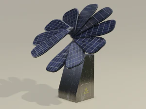 - baterai surya Model 3D