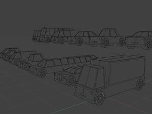 cars pack low poly 3D Model