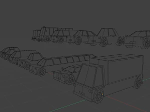 cars pack low poly 3D Model