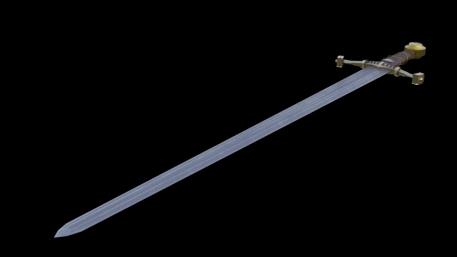 lowpoly sword 3D Model .c4d .max .obj .3ds .fbx .stl .blend 