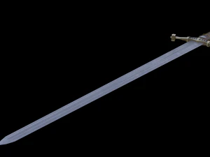 pedang poli rendah Model 3D