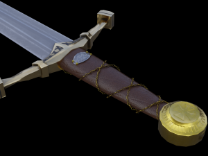 lowpoly sword Modelo 3D