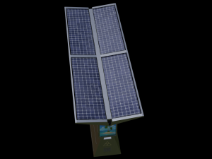 solar bus stop free low-poly Model 3D