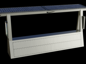 solar bus stop free low-poly Model 3D