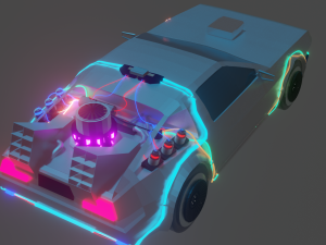 delorean 3D Model