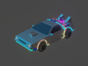 delorean 3D Model