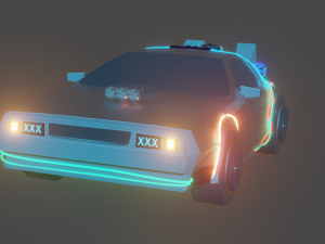 delorean 3D Model