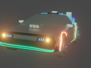 delorean 3D Model