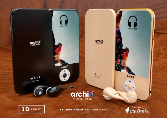 archix music pod 3D 模型 .c4d .max .obj .3ds .fbx .stl .blend 