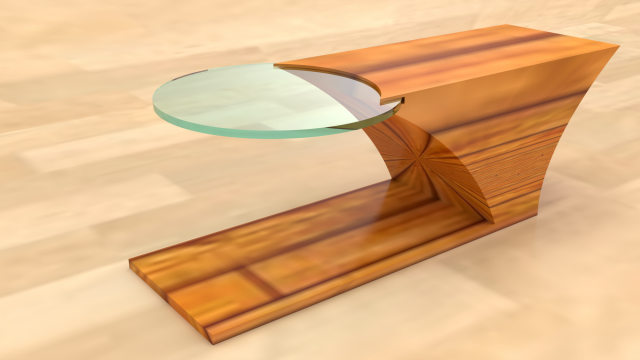 classic wooden center table Modello 3D .c4d .max .obj .3ds .fbx .stl .blend