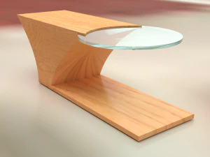 mesa de centro de madeira cl&aacute;ssica Modelo 3D