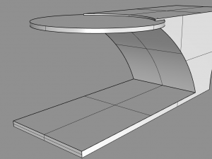 classic wooden center table Modello 3D