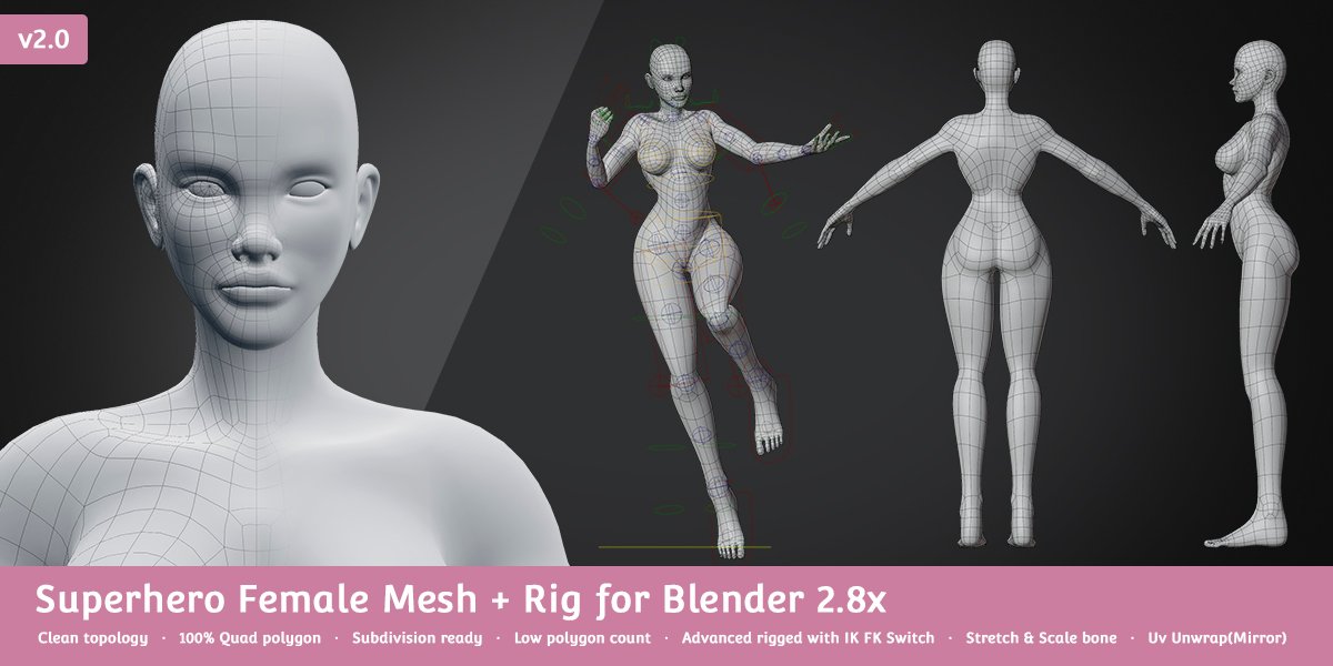 Female Custom Base Mesh 3d Model
