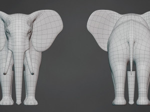 elephant base mesh 3D Model