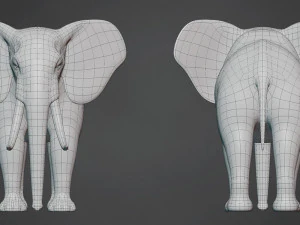 elephant base mesh 3D Model