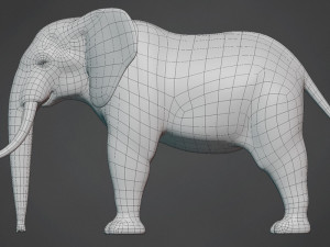 elephant base mesh 3D Model