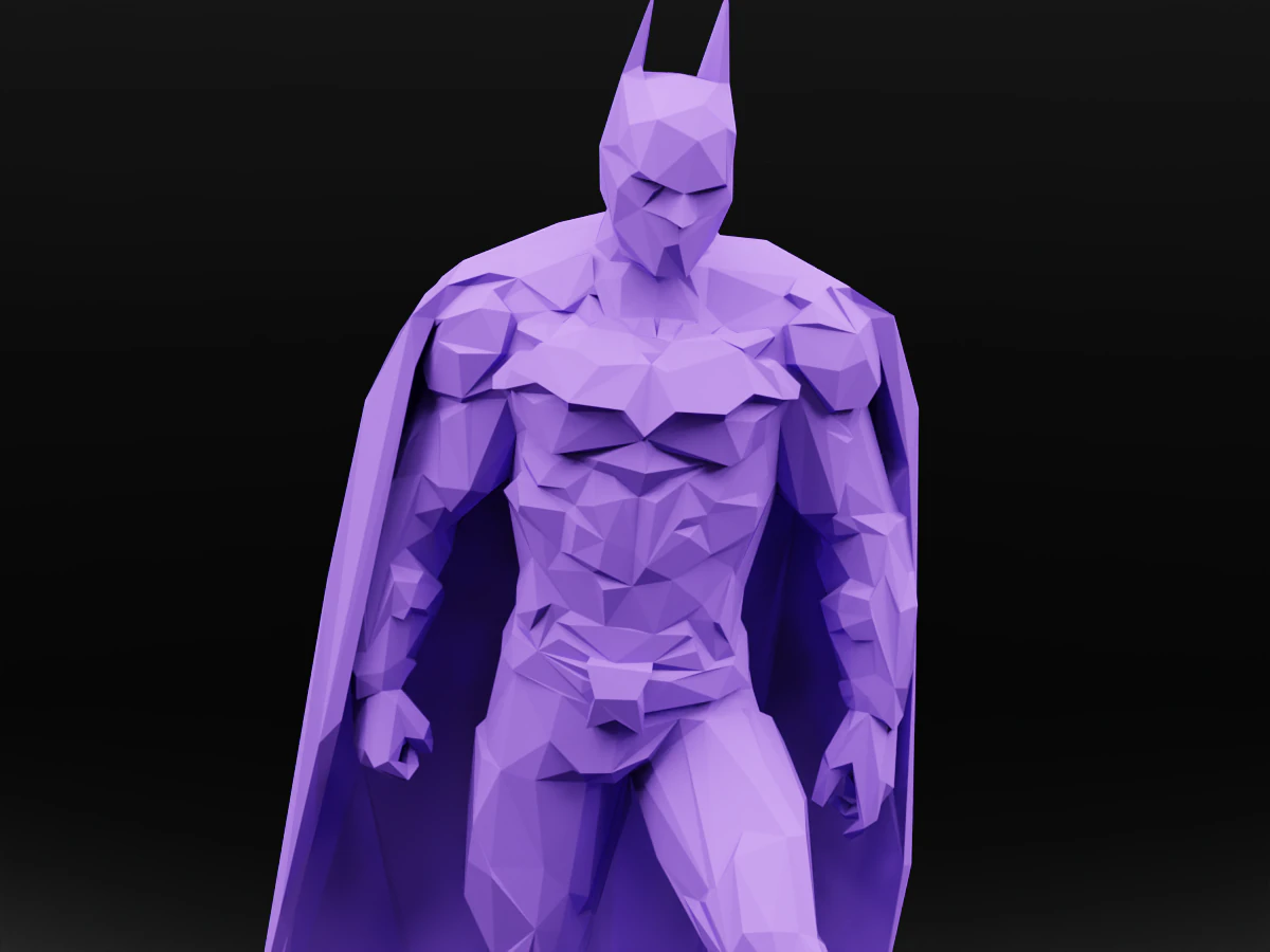 batman low poly 3d print 3D Print Model .c4d .max .obj .3ds .fbx .stl .blend 