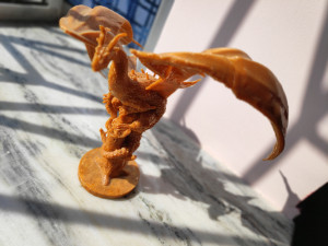 dragon on broken tree 3D Print Model