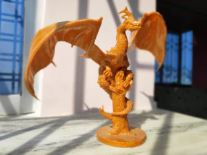 dragon on broken tree 3D Print Model