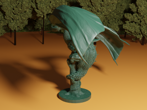 dragon on broken tree 3D Print Model