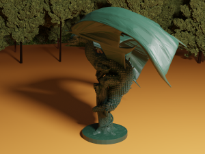 dragon on broken tree 3D Print Model