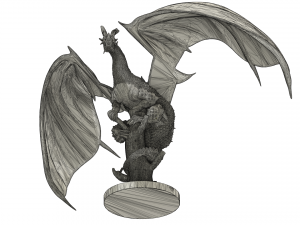 dragon on broken tree 3D Print Model