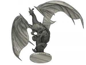 dragon on broken tree 3D Print Model