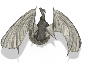 dragon on broken tree 3D Print Model