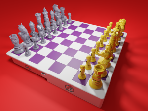 chess board avengers vs justice league 3D Print Model