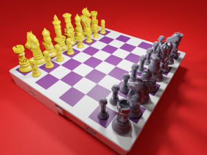 chess board avengers vs justice league 3D Print Model