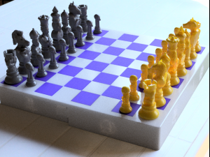 chess board avengers vs justice league 3D Print Model