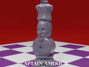 chess board avengers vs justice league 3D Print Model