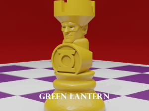 chess board avengers vs justice league 3D Print Model