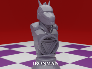 chess board avengers vs justice league 3D Print Model