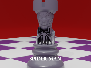 chess board avengers vs justice league 3D Print Model