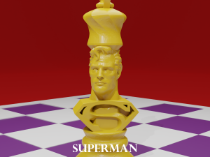 chess board avengers vs justice league 3D Print Model
