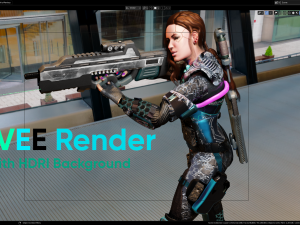 Sci fi cyberpunk action girl adrestia-rigged Modelo 3D