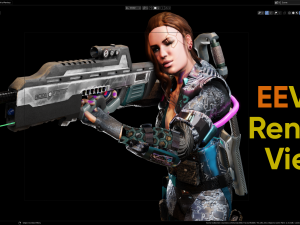 Sci fi cyberpunk action girl adrestia-rigged Modelo 3D