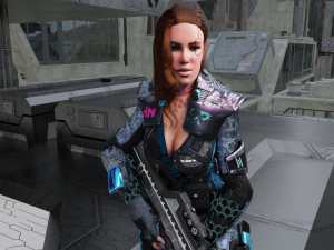 Sci fi cyberpunk action girl adrestia-rigged Modelo 3D