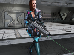 Sci fi cyberpunk action girl adrestia-rigged Modelo 3D